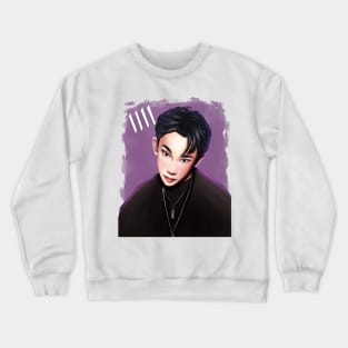 WonHo, kpop, fan art, version 2, crazy, don’t regret, singer, dancer, artist, monster x, idol Crewneck Sweatshirt